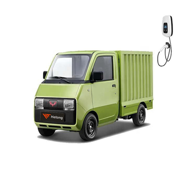 Vehículo eléctrico especial verde y rosa Wuling E10 EV Express para la entrega de vehículos energéticos