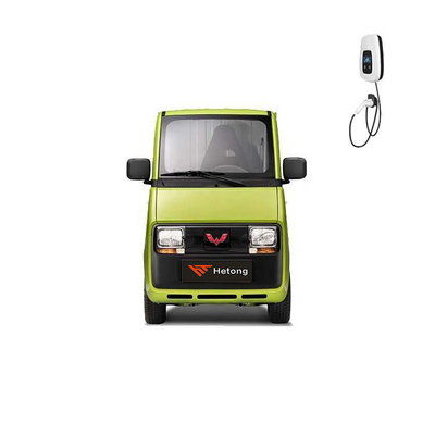 Vehículo eléctrico especial verde y rosa Wuling E10 EV Express para la entrega de vehículos energéticos