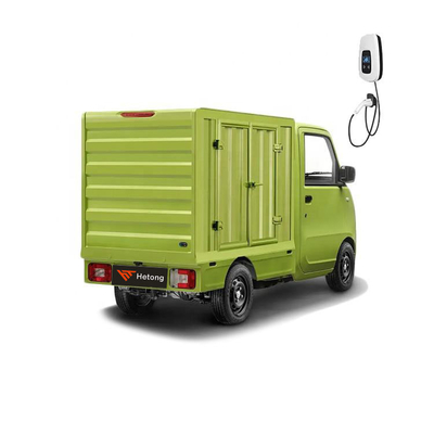 Vehículo eléctrico especial verde y rosa Wuling E10 EV Express para la entrega de vehículos energéticos