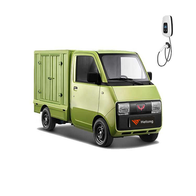 Vehículo eléctrico especial verde y rosa Wuling E10 EV Express para la entrega de vehículos energéticos